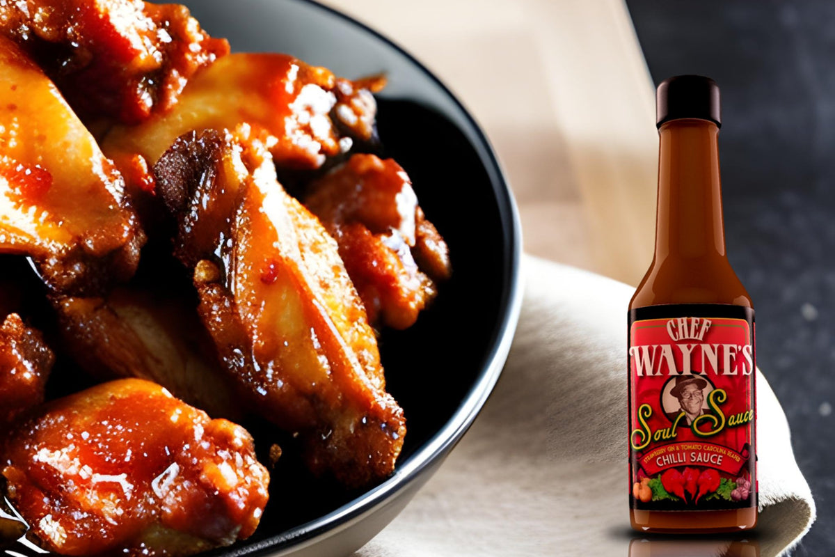 Delicious Chef Wayne's Strawberry Gin & Tomato Chilli Wings